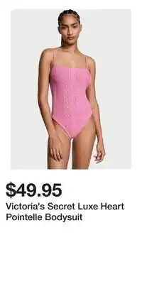 Victoria's Secret Victoria's Secret Luxe Heart Pointelle Bodysuit offer