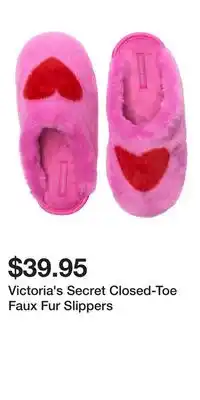 Victoria's Secret Victoria's Secret Closed-Toe Faux Fur Slippers offer