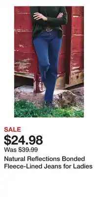 Cabela's Natural Reflections Bonded Fleece-Lined Jeans for Ladies offer