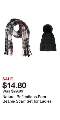 Cabela's Natural Reflections Pom Beanie Scarf Set for Ladies offer