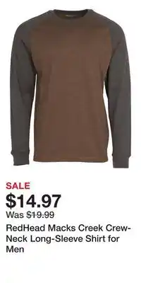 Cabela's RedHead Macks Creek Crew-Neck Long-Sleeve Shirt for Men offer