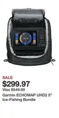 Cabela's Garmin ECHOMAP UHD2 5'' Ice-Fishing Bundle offer