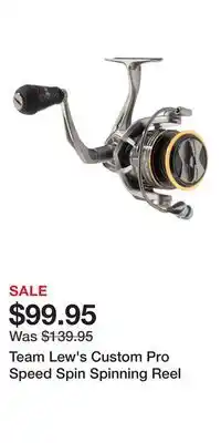 Cabela's Team Lew's Custom Pro Speed Spin Spinning Reel offer