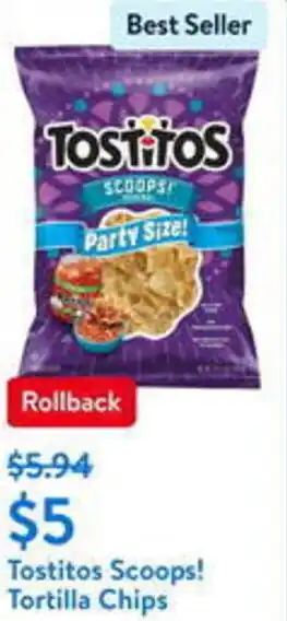 Walmart Tostitos Scoops! Tortilla Chips offer