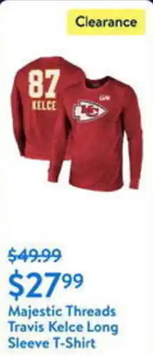 Walmart Majestic Threads Travis Kelce Long Sleeve T-Shirt offer