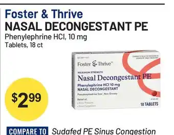 Health Mart Foster & Thrive NASAL DECONGESTANT PE offer