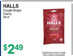 Health Mart HALLS Cough Drops Cherry offer