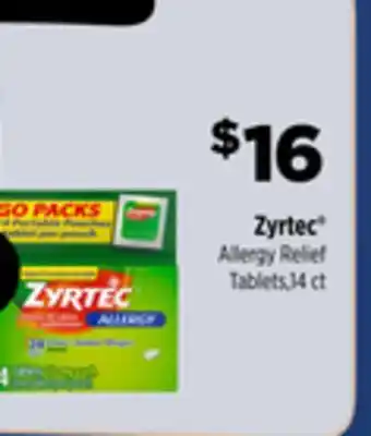 Dollar General Zyrtec Allergy Relief Tablets offer