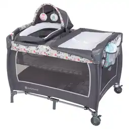 Walmart Baby Trend Lil Snooze Deluxe II Nursery Center Playard, Forest Party Grey offer