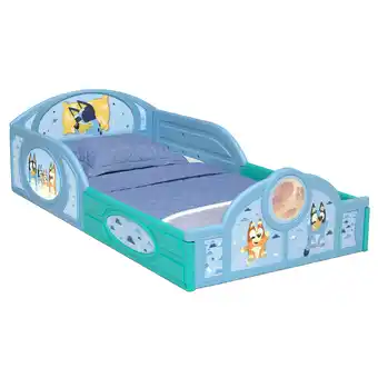 Walmart Bluey Sleep and Play Toddler Bed with Built-In Guardrails by Delta Children offer