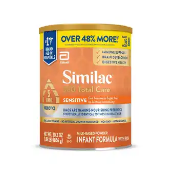 Walmart Similac 360 Total Care Sensitive Baby Formula Powder, 30.2-oz Value Can offer