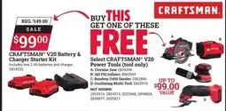 Ace Hardware CRAFTSMAN V20 Battery & Charger Starter Kit offer