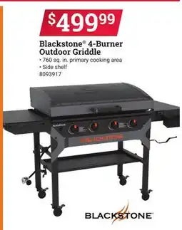 Ace Hardware Blackstone 4-Burner Outdoor Griddle offer