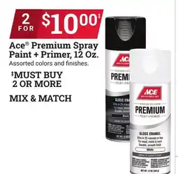 Ace Hardware Ace Premium Spray Paint + Primer, Oz offer