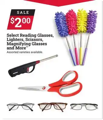 Ace Hardware Select Reading Glasses, Lighters, Scissors, Magnifying Glasses and More offer