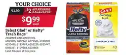 Ace Hardware Select Glad or Hefty Trash Bags offer