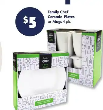 Family Dollar Family Chef Ceramic Plates or Mugs offer