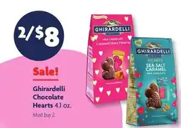 Family Dollar Ghirardelli Chocolate Hearts offer