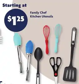 Family Dollar Family Chef Kitchen Utensils offer