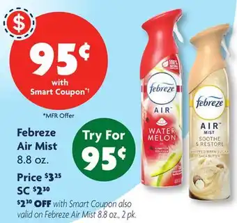 Family Dollar Febreze Air Mist offer