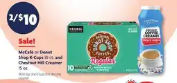 Family Dollar McCafé or Donut Shop K-Cups 10 ct. and Chestnut Hill Creamer 15 oz offer