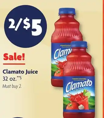 Family Dollar Clamato Juice offer