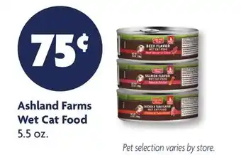 Family Dollar Ashland Farms Wet Cat Food offer