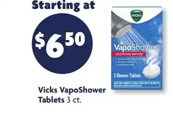 Family Dollar Vicks VapoShower Tablets offer