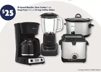 Family Dollar 10‑Speed Blender, Slow Cooker 5 qt., Deep Fryer 1.5 l, or 12‑Cup Coffee Maker offer