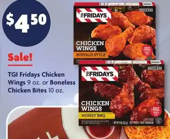 Family Dollar TGI Fridays Chicken Wings 9 oz. or Boneless Chicken Bites 10 oz offer