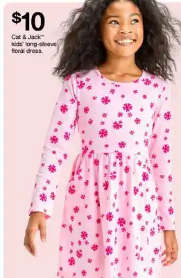 Target Cat & Jack kids' long-sleeve floral dress offer