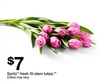 Target Spritz fresh 10-stem tulips offer