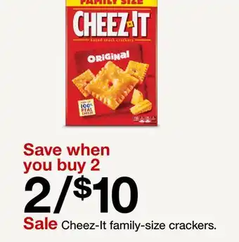 Target Cheez-It family-size crackers offer