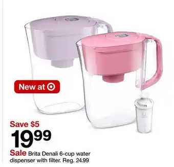 Target Brita Denali 6-cup water dispenser with filter offer