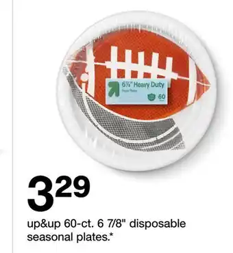 Target up & up 60-ct. 6 7/8 disposable seasonal plates offer