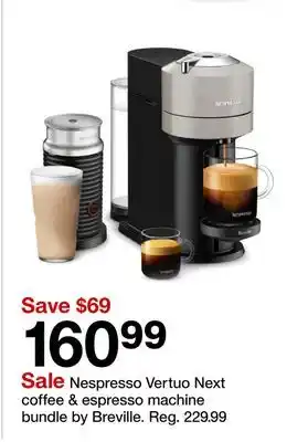 Target Nespresso Vertuo Next coffee & espresso machine bundle by Breville offer