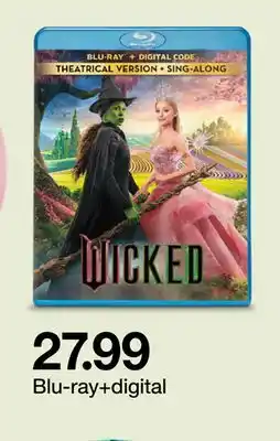 Target WICKED Blu-ray+digital offer