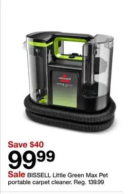 Target BISSELL Little Green Max Pet portable carpet cleaner offer