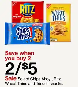 Target Chips Ahoy!, Ritz, Wheat Thins and Triscuit snacks offer