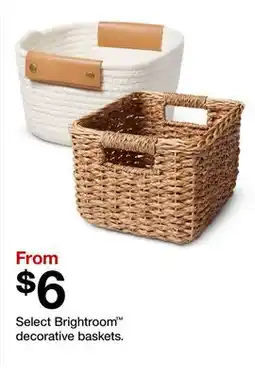 Target Select Brightroom decorative baskets offer