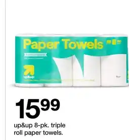 Target 8-pk. triple roll paper towels offer