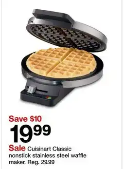 Target Cuisinart Classic nonstick stainless steel waffle maker offer