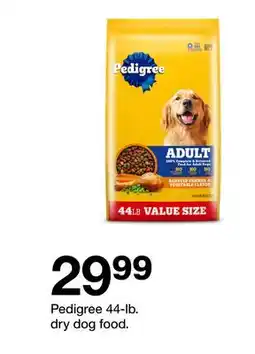 Target Pedigree 44-lb. dry dog food offer