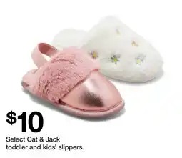 Target Select Cat & Jack toddler and kids' slippers offer