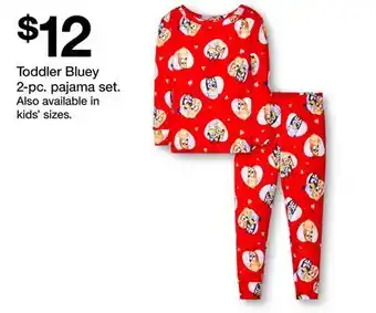 Target Toddler Bluey 2-pc. pajama set offer