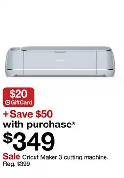 Target Cricut Maker 3 cutting machine offer