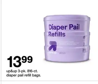 Target up&up 3-pk. 816-ct. diaper pail refill bags offer