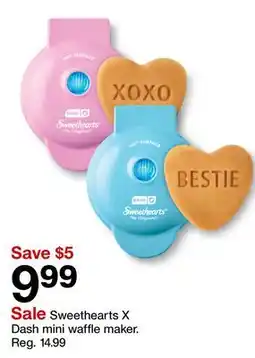 Target Sweethearts X Dash mini waffle maker offer