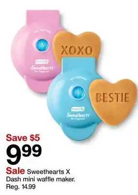 Target Sweethearts X Dash mini waffle maker offer