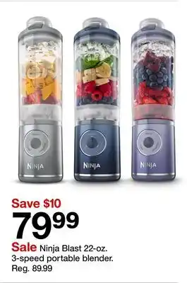 Target Ninja Blast 22-oz. 3-speed portable blender offer